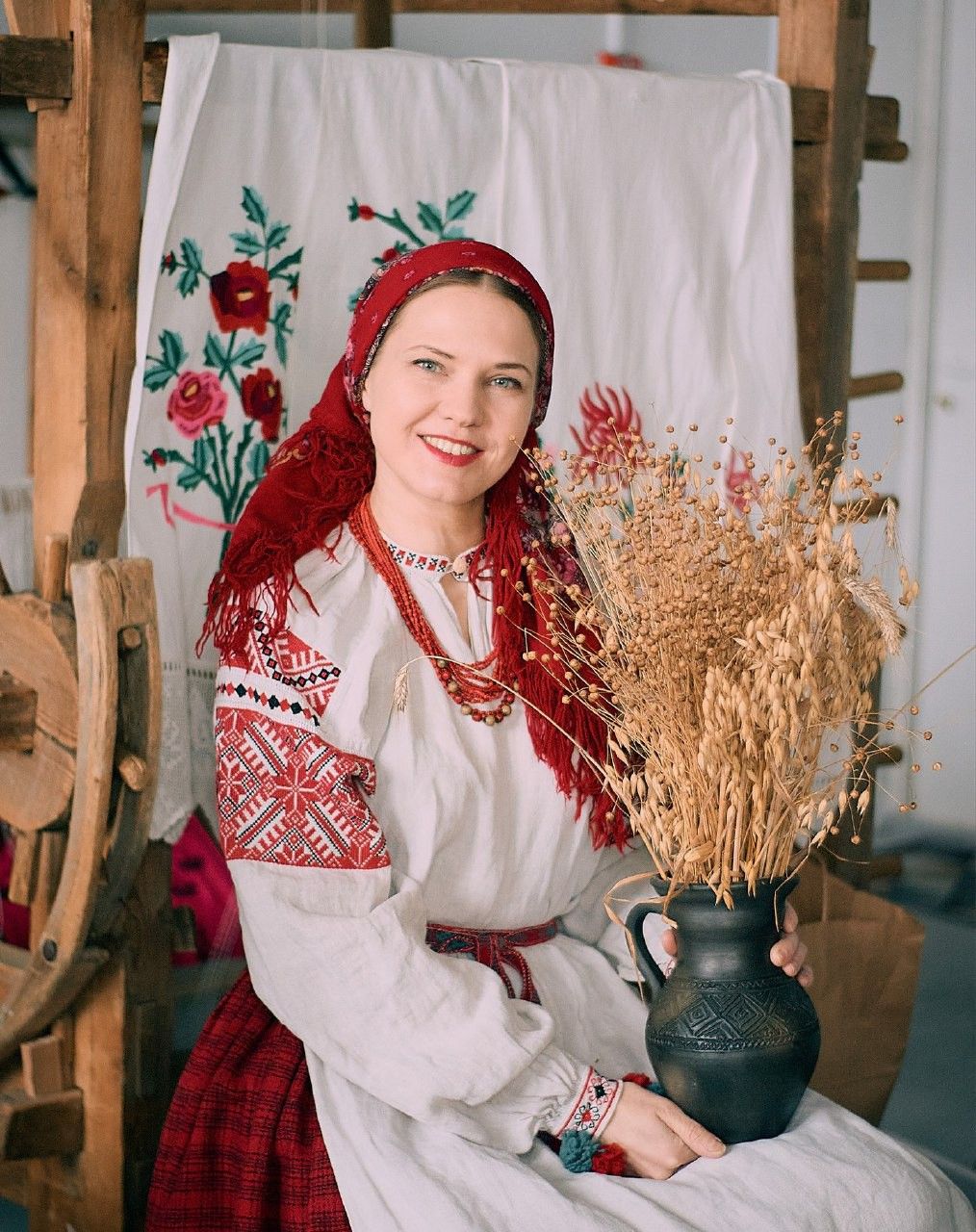 Women in Slavic costumes in Kathmandu