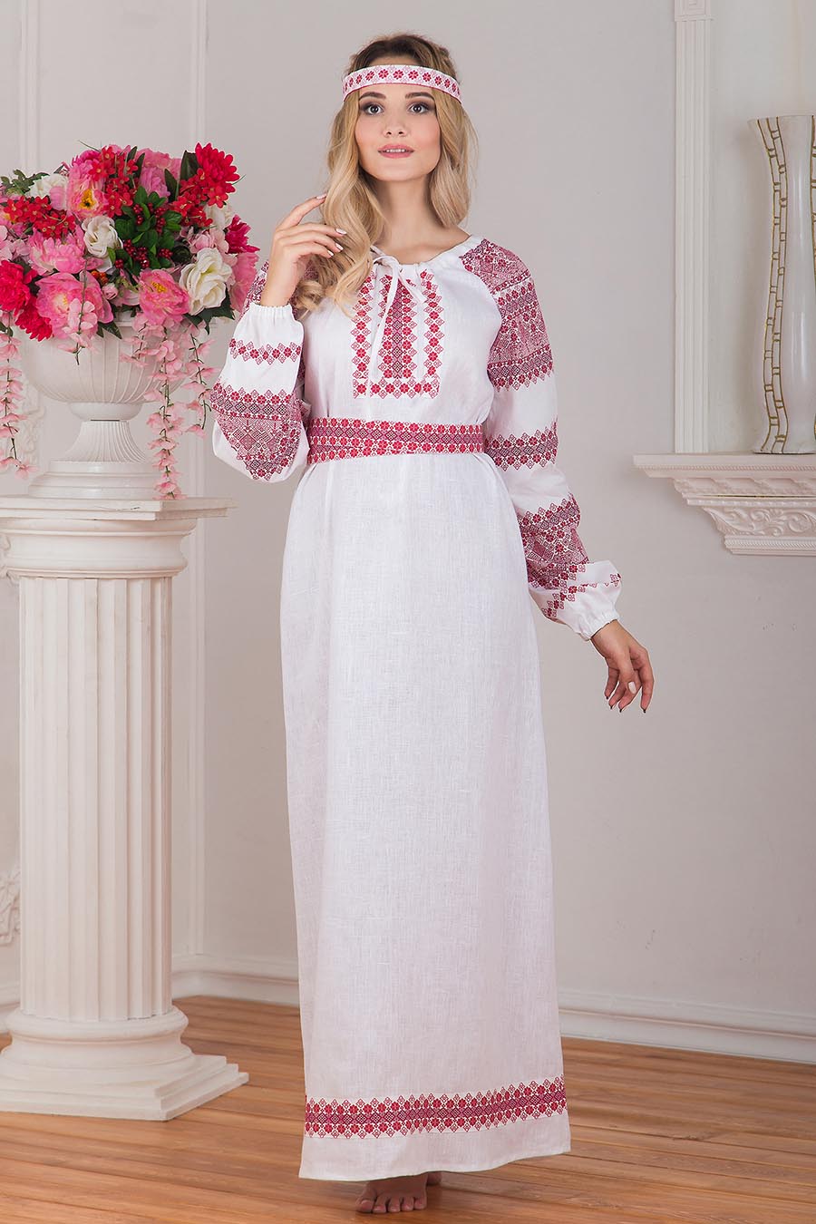 Women in Slavic costumes in Kathmandu