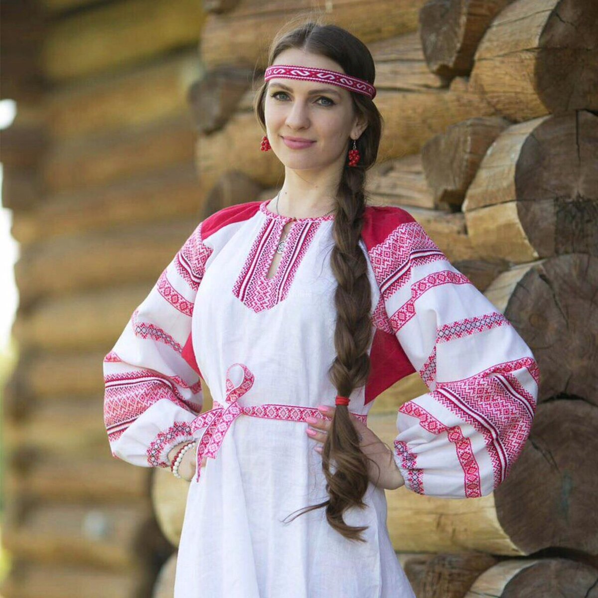 Girls in Slavic costumes in Kathmandu
