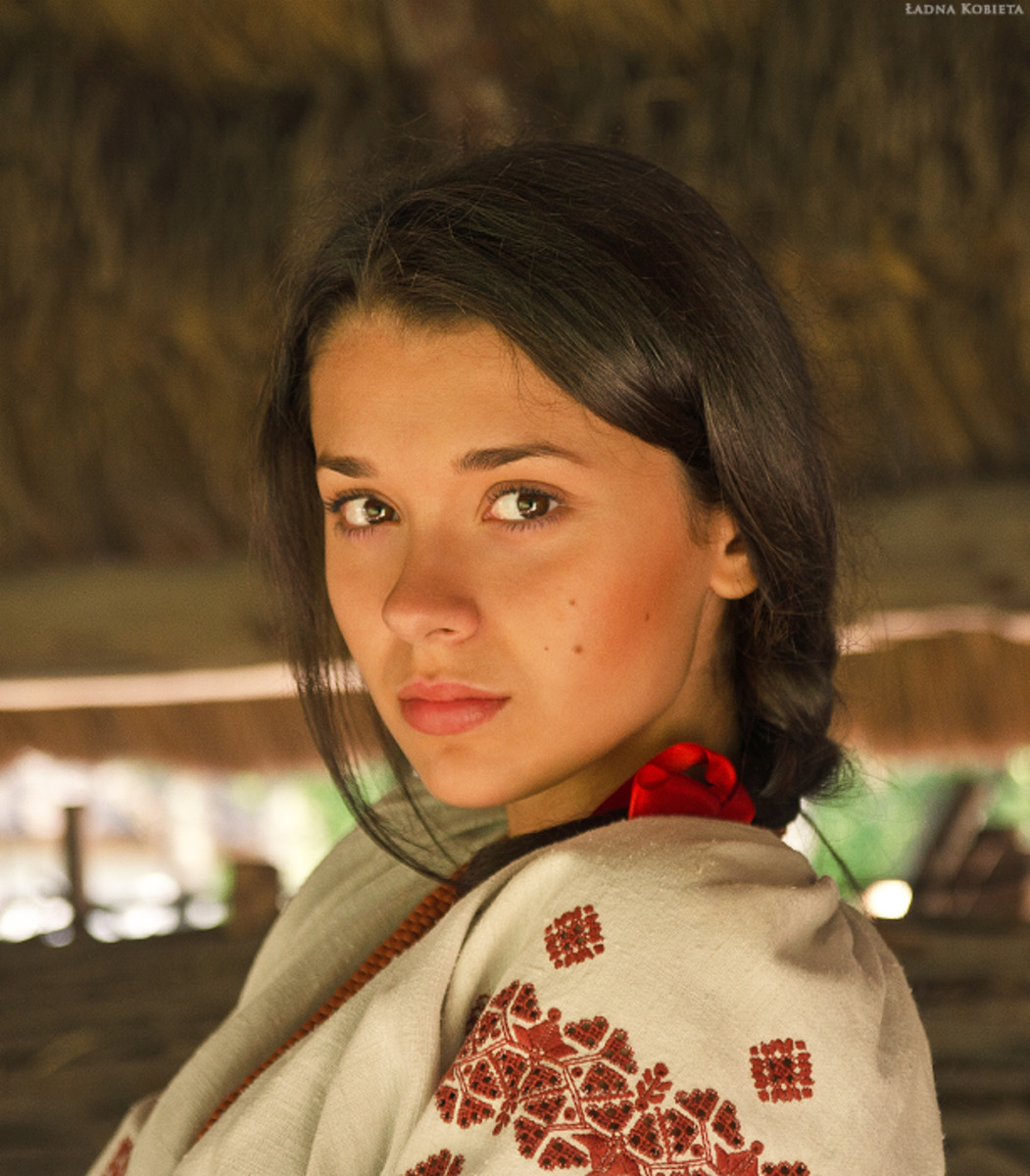 Girls in Slavic costumes in Kathmandu