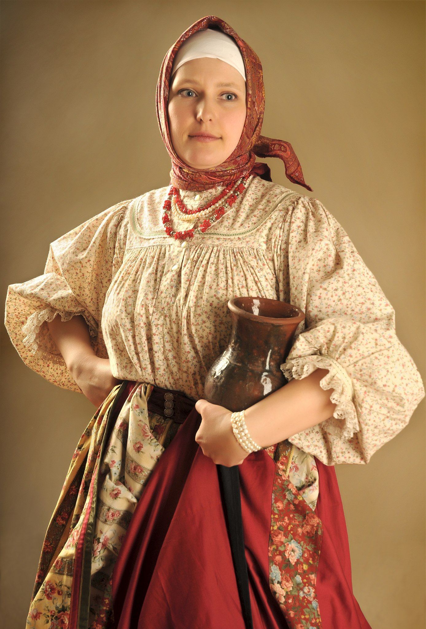 Girls in Slavic costumes in Kathmandu