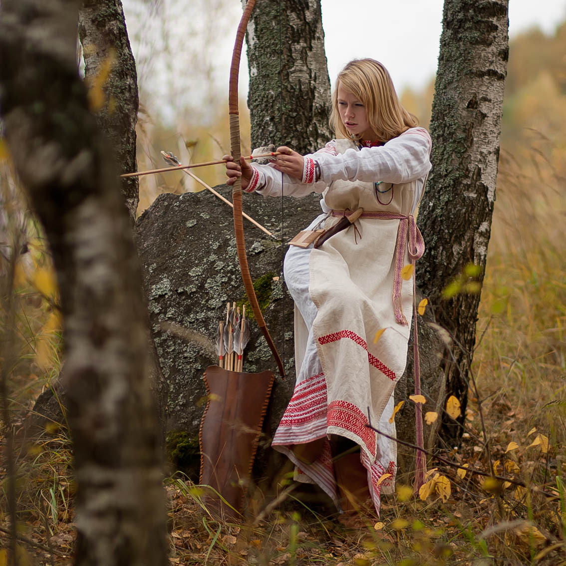 Sexy photo Girls in Slavic costumes in Kathmandu
